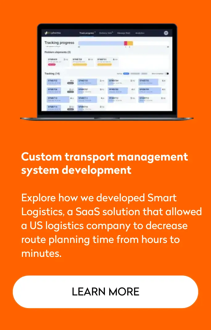 Custom transport management system development