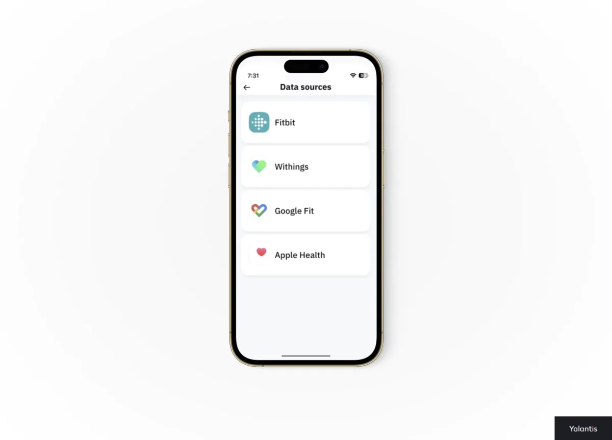 A healthfully mobile app that integrates with wearable devices