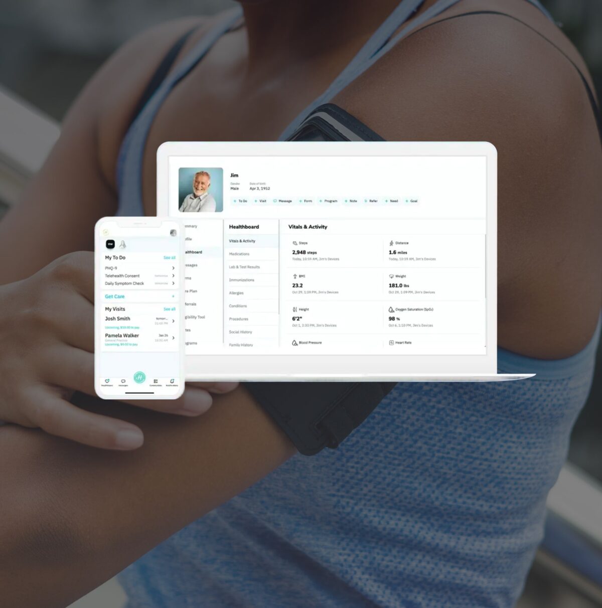 EHR integration with a healthcare system
