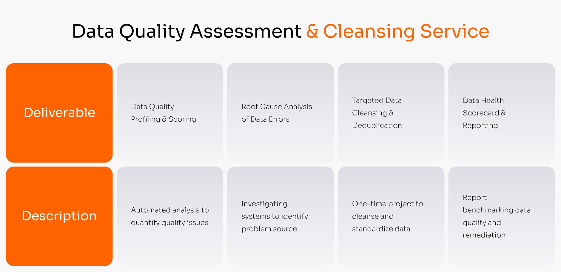 Data Quality Assessment & Cleansing Service