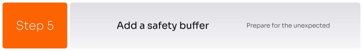 Add a risk buffer before you finalize