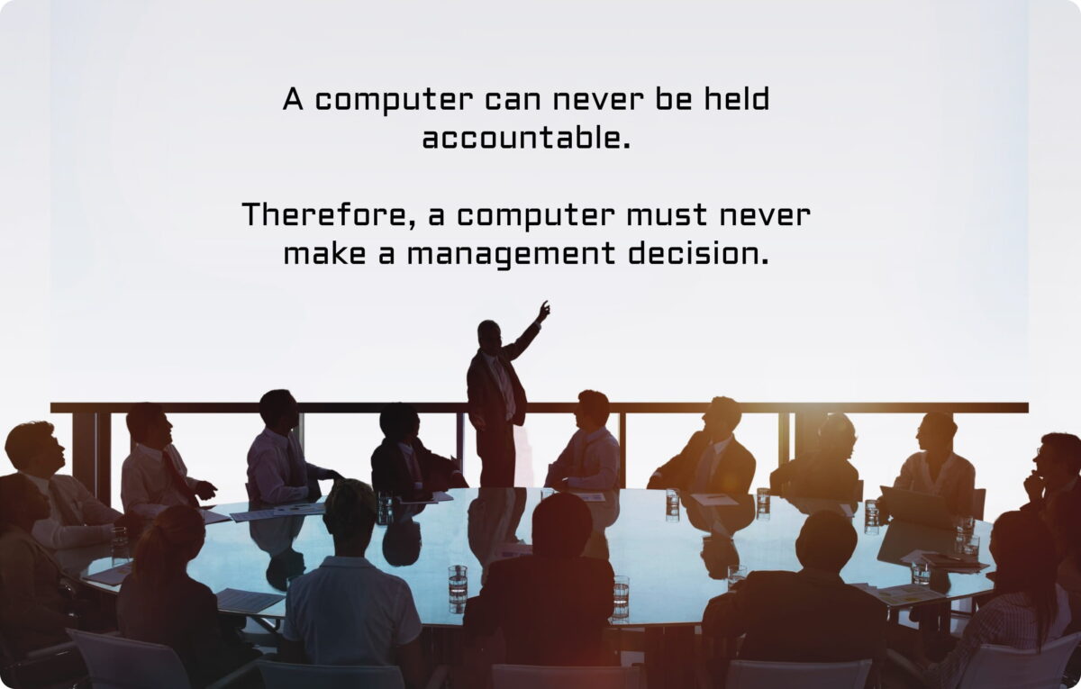 A slide from 1979 IBM presentation