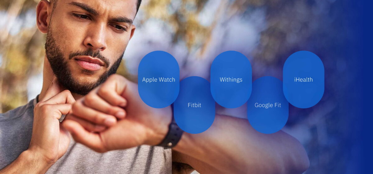 Connect consumer fitness wearables to a clinical application