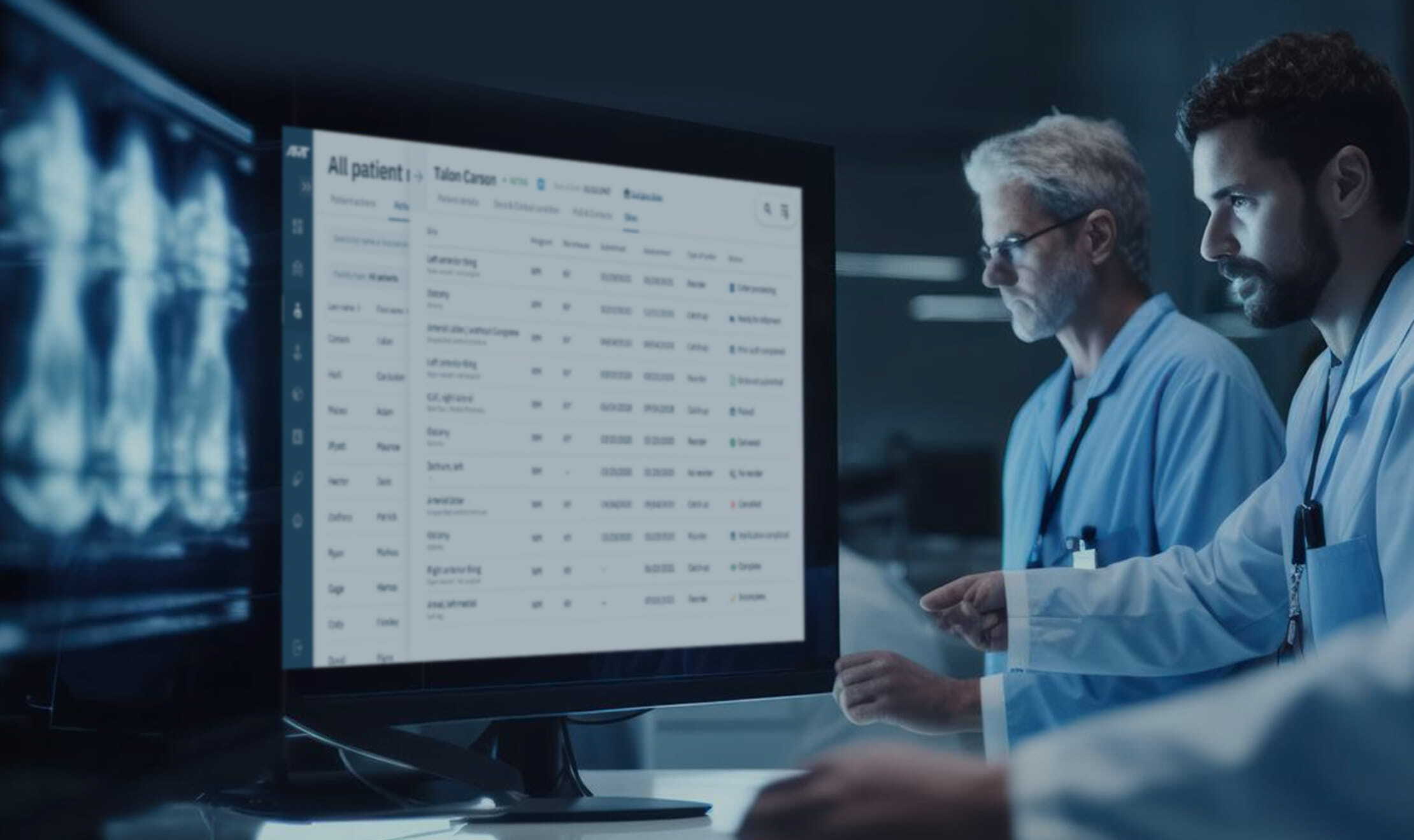 RestorixHealth platform dashboard with patient roste