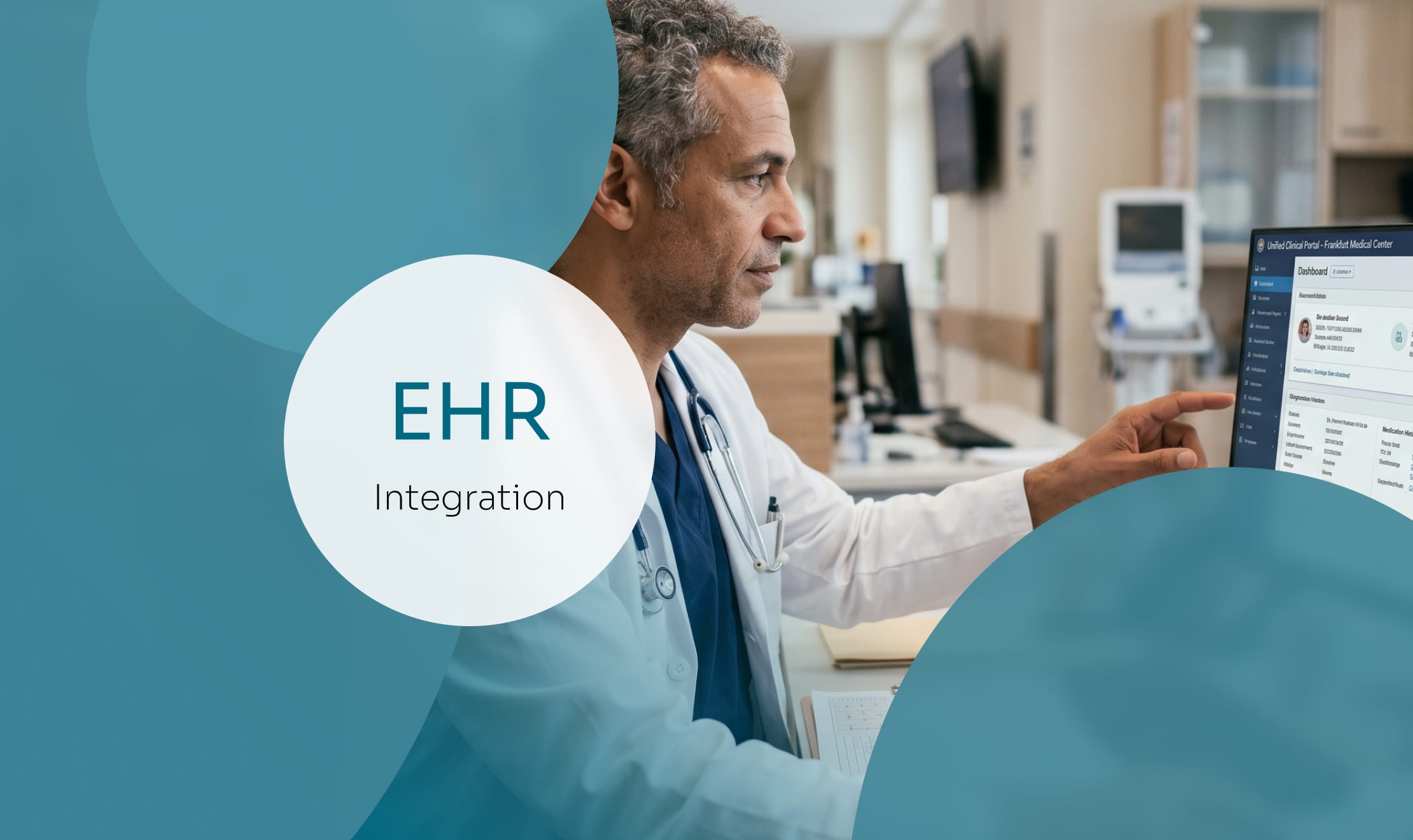 EHR integration layer using SMART on FHIR, HL7 v2, and CDA standards