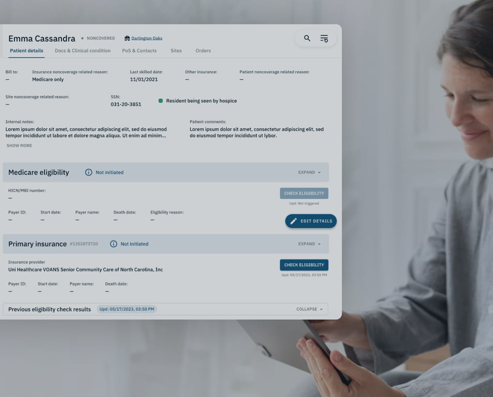 Real-time eligibility check flow with payer database integration
