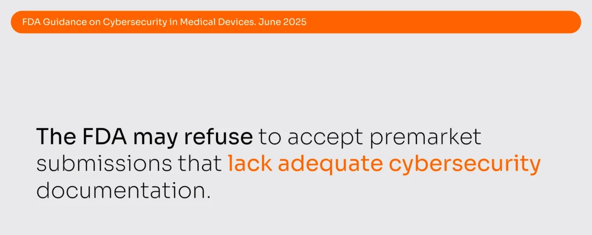 FDA guidlines on cybersecurity in medical devices