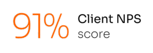 91% Client NPS score