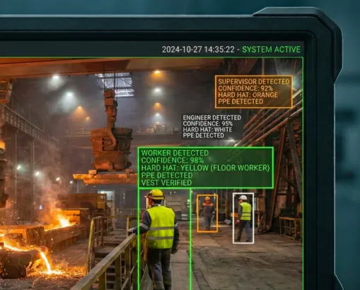 PPE detection with color-coded helmets
