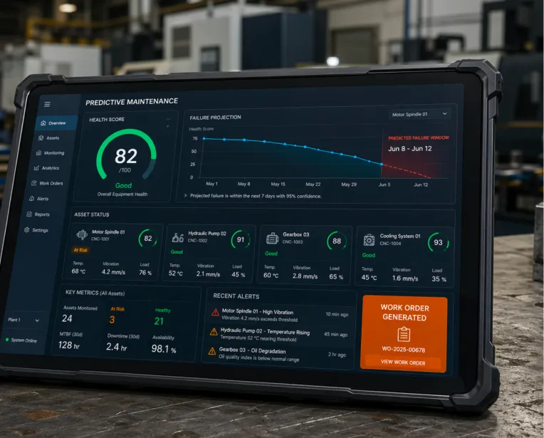 Web dashboard with IBM Maximo integration