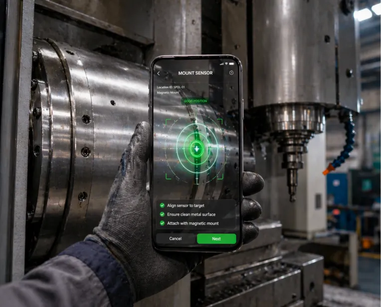 Mobile app with AR-assisted installation