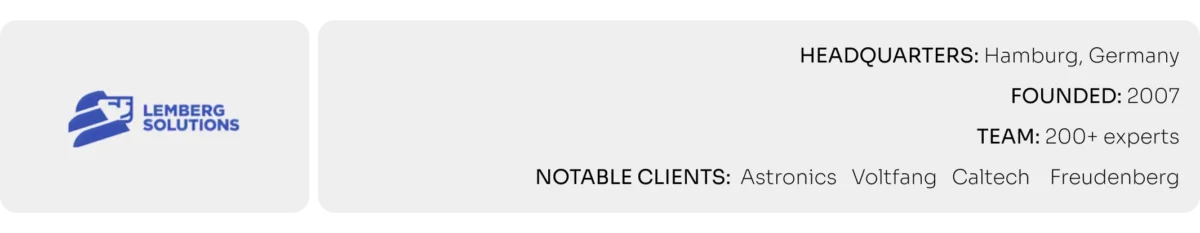 Lemberg Solutions