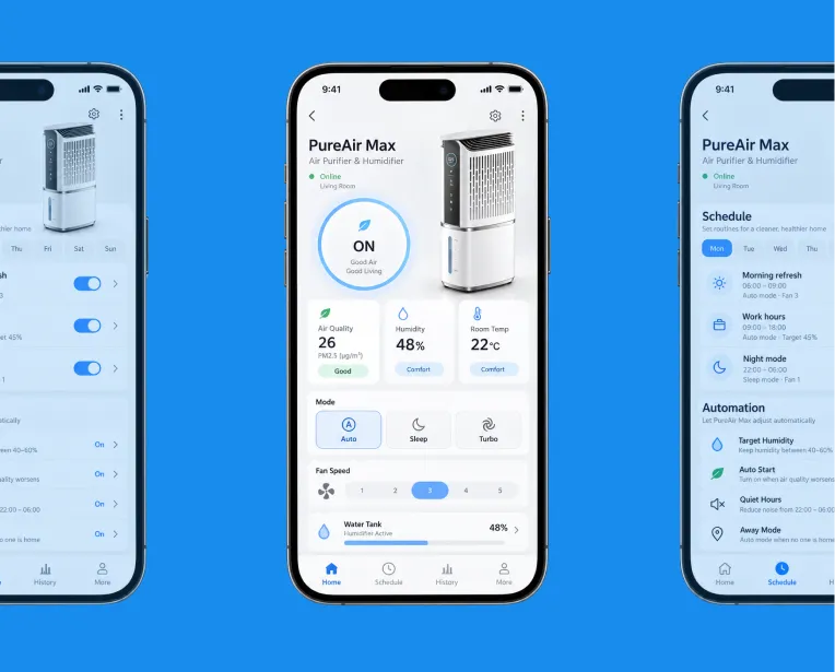 Bildschirme der mobilen App